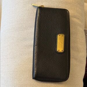 Marc Jacobs Black Wallet with Gold Details